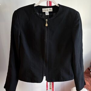 Vintage 1990s Christian Dior Zip-Up top size 10